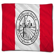 Flag Of Birmingham Alabama Usa Blankets 111520931