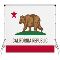 Flag Of California American State Vector Illustration Backdrops 142153509