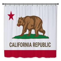 Flag Of California American State Vector Illustration Bath Decor 142153509