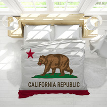 Flag Of California American State Vector Illustration Bedding 142153509