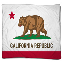 Flag Of California American State Vector Illustration Blankets 142153509