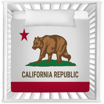 Flag Of California American State Vector Illustration Nursery Decor 142153509