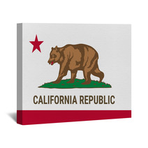 Flag Of California American State Vector Illustration Wall Art 142153509