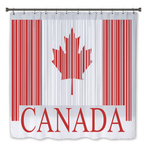 Flag of Canada Barcode Style Bath Decor 65964178