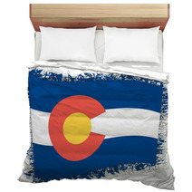 Flag Of Colorado Vector Illustration Of A Stylized Flag Bedding 113506935