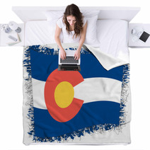 Flag Of Colorado Vector Illustration Of A Stylized Flag Blankets 113506935
