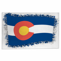 Flag Of Colorado Vector Illustration Of A Stylized Flag Rugs 113506935