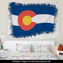 Flag Of Colorado Vector Illustration Of A Stylized Flag Wall Art 113506935