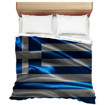 Flag Of Greece Bedding 66426135
