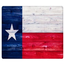 Flag Of Texas On Wooden Surface Rugs 58047502