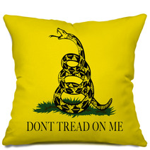 Flag Tread On Snake Yellow Pillows 108498632