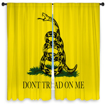 Flag Tread On Snake Yellow Window Curtains 108498632