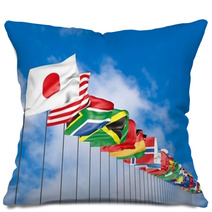 Flags of all nations Pillows 43488582