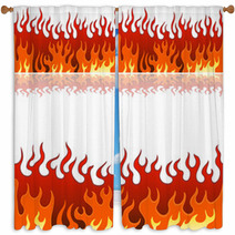 Flame Banner Set Window Curtains 31794254