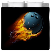 Flaming Bowling Ball Bedding 110149186