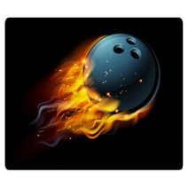 Flaming Bowling Ball Rugs 110149186
