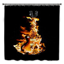 Flaming Guitar Bath Decor 72719911