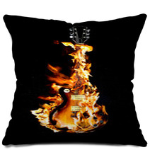 Flaming Guitar Pillows 72719911