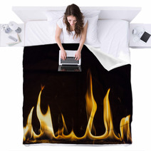 Flaming Log Blankets 47549800