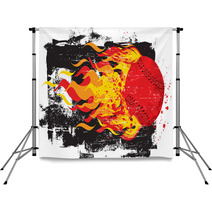 Flaming Red Fastball Backdrops 77119611