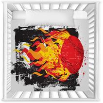 Flaming Red Fastball Nursery Decor 77119611