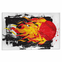 Flaming Red Fastball Rugs 77119611