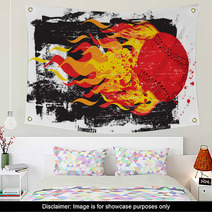 Flaming Red Fastball Wall Art 77119611