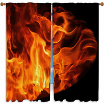 Flammen Feuer Window Curtains 37130960