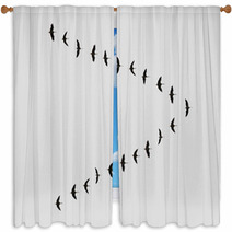 Flock Of Birds Window Curtains 69689977