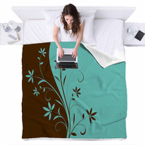 Floral Abstract Blankets 4236474