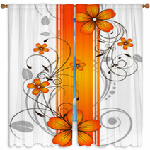 Floral Abstraction For Design. Window Curtains 11098642