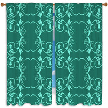 Floral Design Als Tapete Window Curtains 14937581