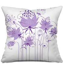 Floral Design, Stylized Flowers Pillows 68004289
