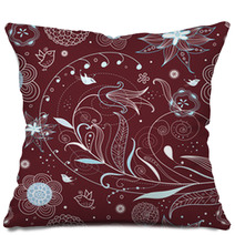 Floral Design With Birds Pillows 32058838