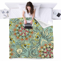 Floral Ornament Blankets 61987024