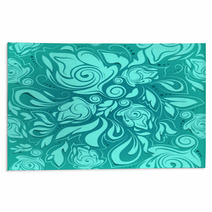 Floral Seamless Pattern, Turquoise Abstract Background Rugs 67176695