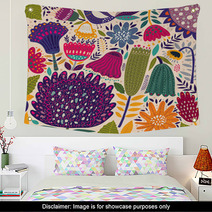 Floral Spring Pattern Wall Art 61970870