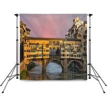 Florence Ponte Vecchio Sunset View Backdrops 63238069