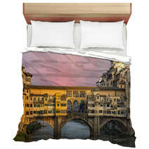 Florence Ponte Vecchio Sunset View Bedding 63238069