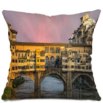 Florence Ponte Vecchio Sunset View Pillows 63238069