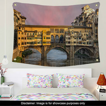 Florence Ponte Vecchio Sunset View Wall Art 63238069