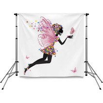 Flower Fairy With Butterfly Backdrops 31630193