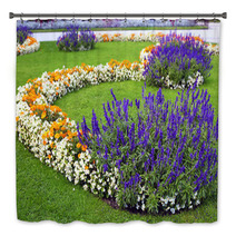 Flower Garden Background Bath Decor 67875285