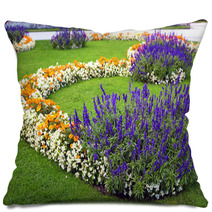 Flower Garden Background Pillows 67875285