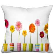 Flower Nature Garden Botany Daisy Bloom Pot Pillows 28406687