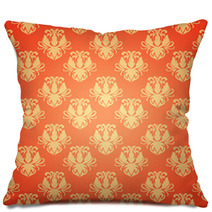 Flower Pattern In Old Style With A Flourish Pillows 52133401
