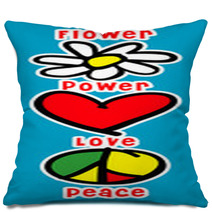 Flower Power Sign Pillows 38993123