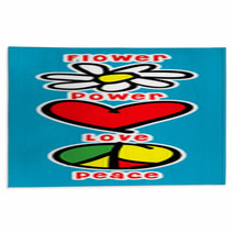 Flower Power Sign Rugs 38993123
