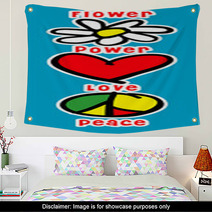 Flower Power Sign Wall Art 38993123