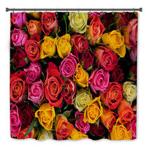 Flowers. Colorful Roses Background Bath Decor 41650498
